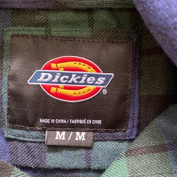Dickies shirt/jacket button down with hood plaid size medium. Nice for camping! - Picture 6 of 12